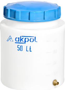 Akpol 50 Lt (Geniş Ağızlı) Polietilen Dik Su Deposu